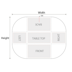 Fitted Table Covers Back with Velcro