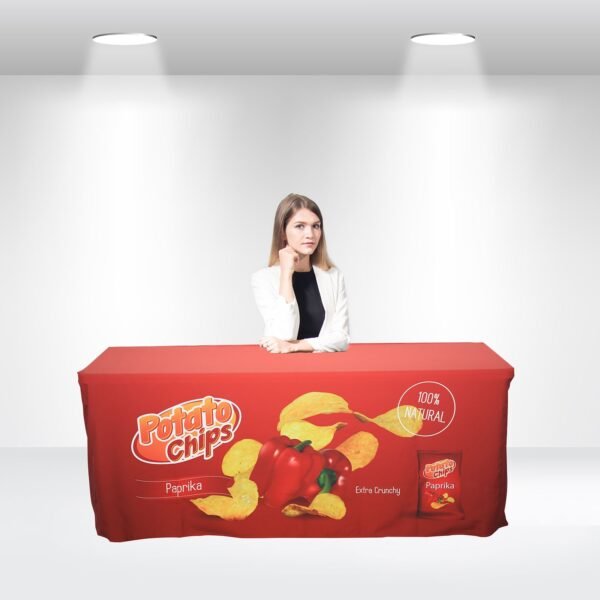 Fitted Table Covers Back with Zipper - Image 2