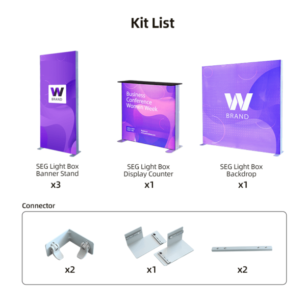 Tradeshow SEG Modular Lightbox Display Kit B - Image 7