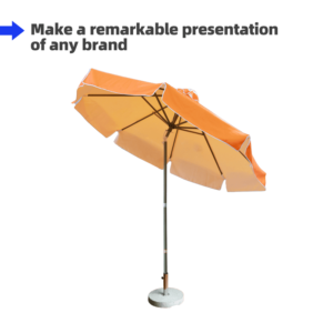 2.7×2.7m Tilting Patio Umbrellas With Valances