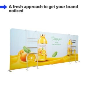 Straight Backdrop With Double Shelving Racks