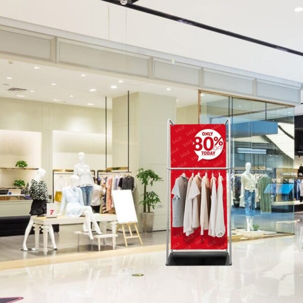 Tension Fabric Stand With Hanging Rail - Image 4