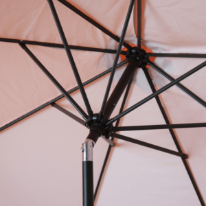 2.7×2.7m Tilting Patio Umbrellas With Valances (Iron Frame)