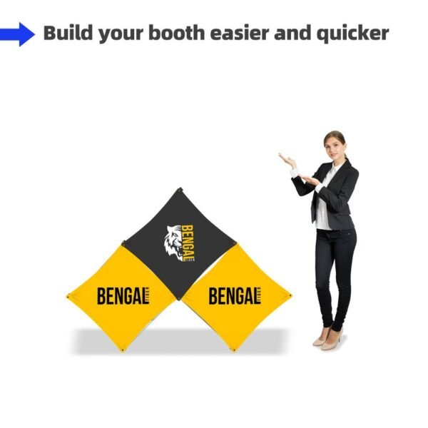Triangular Small Floor Grid Pop Up Display