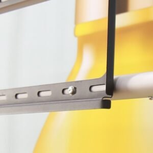Straight Backdrop With Double Shelving Racks