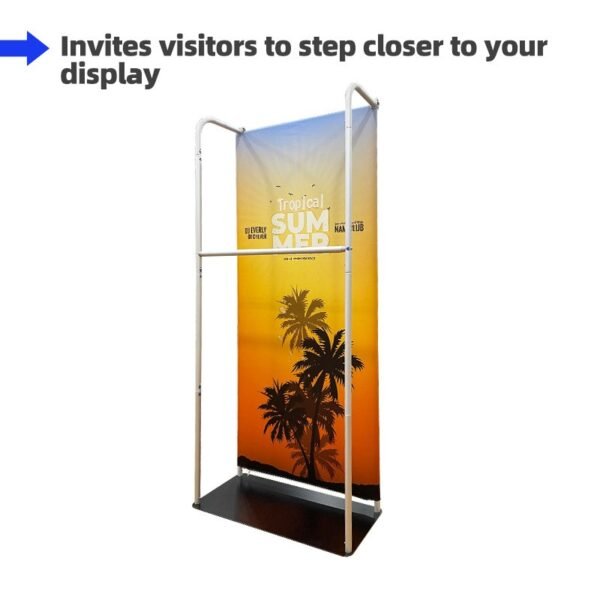 Tension Fabric Stand With Hanging Rail