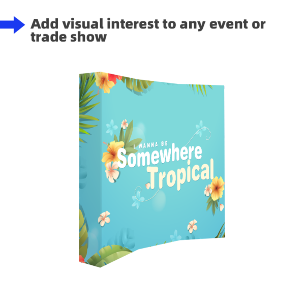 Double Sided Curved Fabric Popup Displays